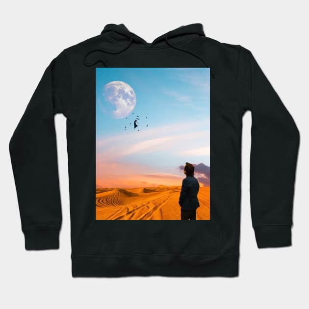 She's Leaving Home - Collage/Surreal Art Hoodie by DIGOUTTHESKY